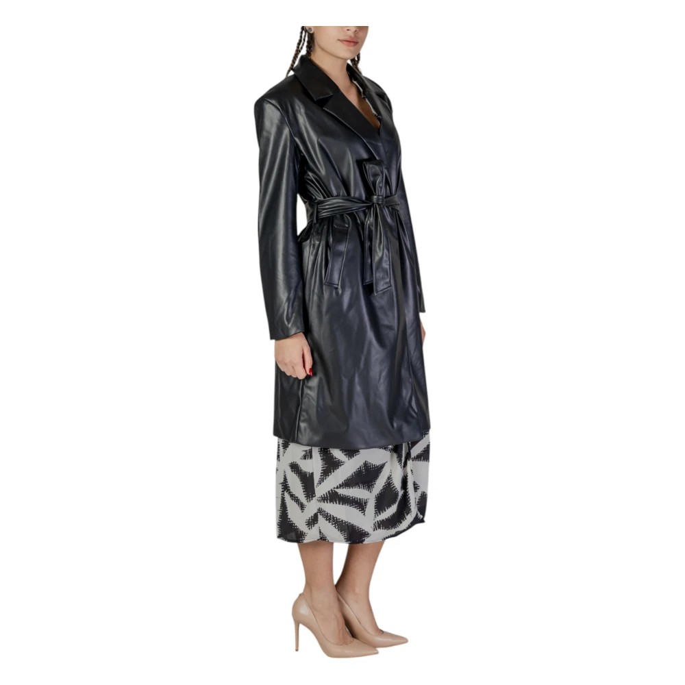 Black Polyester Jackets & Coat - IT42|M