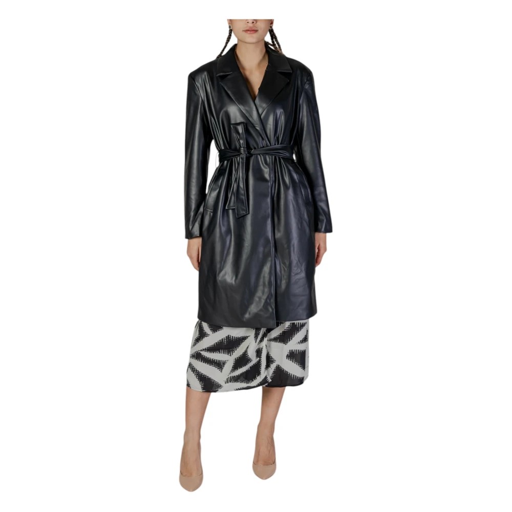 Black Polyester Jackets & Coat - IT42|M
